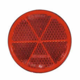 Durite 0-665-55 80mm Red Round Self-Adhesive Reflector PN: 0-665-55